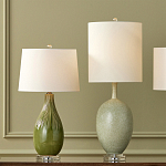 Настольная лампа зеленая грушевидной формы Rich Green Glaze варинант исполнения - 4 | Loft Concept в Перми