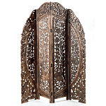 Ширма с  орнаментом ручная резьба Indian Antique Furniture варинант исполнения - 1 | Loft Concept в Перми
