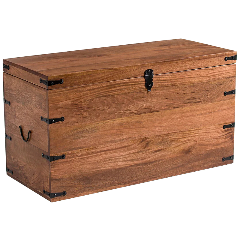 Деревянный сундук из массива манго Mango Wooden Chest Brown Коричневый в Перми | Loft Concept 