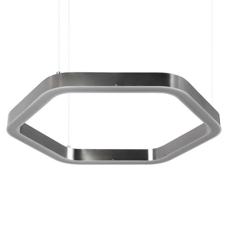 Люстра подвесная светодиодная в форме шестиугольника Диаметр 60 см Hexagon Horizontal Антрацит Золотой Люстра подвесная светодиодная в форме шестиугольника Диаметр 60 см Hexagon Horizontal Антрацит Золотой в Перми | Loft Concept