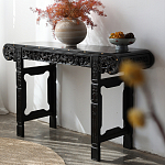 Черная резная консоль в Китайском стиле из массива Black Dragon Console варинант исполнения - 2 | Loft Concept в Перми