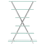 Стеллаж со стеклянными полками на стальном каркасе X-ray варинант исполнения - 2 | Loft Concept в Перми