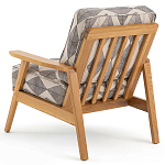 Кресло с каркасом из массива дуба Deniaud Oak Rhombus Beige Armchair варинант исполнения - 4 | Loft Concept в Перми