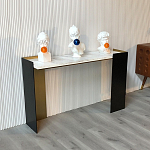 Консоль прямоугольная с основанием чёрного и золотого цвета Wrap варинант исполнения - 2 | Loft Concept в Перми