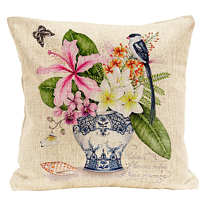 Декоративная подушка Pink Hibiscus Pillow