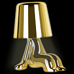 Настольная лампа фигурная цвета золото с гладким абажуром Высота 16 см Sophia варинант исполнения - 3 | Loft Concept в Перми