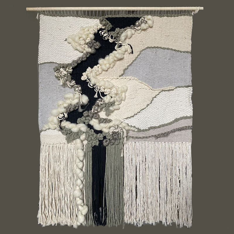 Панно ручная работа Черно-Белый Природный Орнамент  Белый Черный в Перми | Loft Concept 