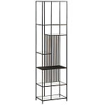 Стеллаж из металла и стекла Menzie Black Stripes Metal Rack варинант исполнения - 2 | Loft Concept в Перми