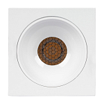 Встраиваемый спот светодиодный квадаратный белого цвета с круглым углублением Ombra Lux  варинант исполнения - 2 | Loft Concept в Перми