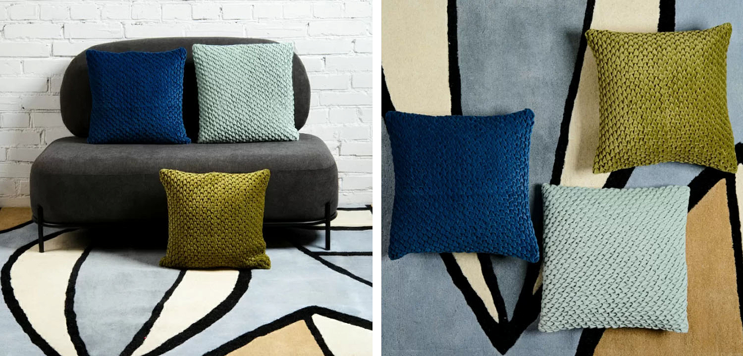 Подушка Purnama Quilting blue Подушка Purnama Quilting blue - Loft-Concept в Перми