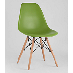 Пластиковый стул на ножках из массива бука Eames Green варинант исполнения - 1 | Loft Concept в Перми