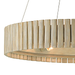 Люстра круглая из толстых деревянных реек Natural Style варинант исполнения - 1 | Loft Concept в Перми