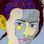 Картина с вышивкой Портрет wall panel People with the yellow ear 2 варинант исполнения - 1 | Loft Concept в Перми