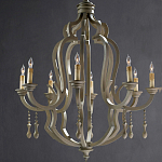 Люстра деревянная с подвесками Gray Curved Profile варинант исполнения - 2 | Loft Concept в Перми