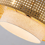 Подвесной светильник с декоративным поясом из плетеного бамбука Biuloggicu варинант исполнения - 6 | Loft Concept в Перми