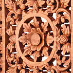 Панно из дерева квадратное Panel With Trees варинант исполнения - 2 | Loft Concept в Перми