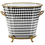 Фарфоровое кашпо Black and white square варинант исполнения - 1 | Loft Concept в Перми