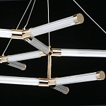 Люстра с геометрической конструкцией из вытянутых цилиндрических плафонов Hex Scaffold  варинант исполнения - 8 | Loft Concept в Перми