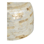 Приставной столик с мозаичным рисунком из раковин устриц Bone Inlay варинант исполнения - 3 | Loft Concept в Перми