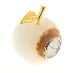 Часы настольные в виде яблока из натурального камня Оникс Stone Clock варинант исполнения - 6 | Loft Concept в Перми