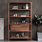 Стеллаж в гостиную для книг Moon Walnut Furniture варинант исполнения - 5 | Loft Concept в Перми