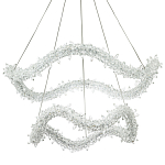 Двухъярусная кольцевая люстра с хрустальным декором Gilbertine Crystal Wavy Ring Chandelier варинант исполнения - 1 | Loft Concept в Перми