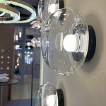 Бра с куполообразным плафоном и черным металлическим основанием Flos Wireline Lighting варинант исполнения - 2 | Loft Concept в Перми