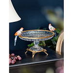 Чаша из прозрачного стекла с фигурками разноцветных попугаев на ободке 38 Eden Garden варинант исполнения - 2 | Loft Concept в Перми