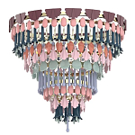 Люстра круглая с декором из разноцветных элементов в виде листьев Changing Seasons варинант исполнения - 1 | Loft Concept в Перми