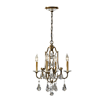 Люстра с 4-мя лампами и стеклянными подвесками в классическом стиле Feiss варинант исполнения - 2 | Loft Concept в Перми