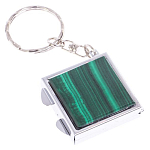 Зеркало брелок складное двухстороннее из натурального камня Малахит Stone Mirrors варинант исполнения - 4 | Loft Concept в Перми