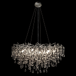 Люстра подвесная с прозрачными стеклянными подвесками в форме капель Диаметр 80 см Droplet Chandelier варинант исполнения - 3 | Loft Concept в Перми