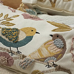Чехол на подушку с кисточками и вышивкой птиц Ethnic mix Birds Rect варинант исполнения - 7 | Loft Concept в Перми