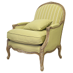 Кресло Ava Classical Armchair green striped flax варинант исполнения - 3 | Loft Concept в Перми
