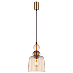 Подвесной светильник со стеклянным плафоном янтарного цвета Prestige варинант исполнения - 2 | Loft Concept в Перми