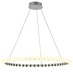 Люстра светодиодная кольцевая с круглыми плафонами белого цвета PEARLS Suspension 80 варинант исполнения - 2 | Loft Concept в Перми