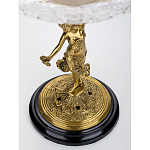 Чаша стеклянная прозрачная на бронзовой подставке с фигуркой девушки Eden Garden варинант исполнения - 4 | Loft Concept в Перми