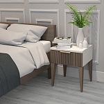 Тумба прикроватная коричневая с белой столешницей Harper Line варинант исполнения - 3 | Loft Concept в Перми