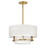 Потолочный светильник с двухслойным белым текстильным абажуром Hinkley варинант исполнения - 15 | Loft Concept в Перми