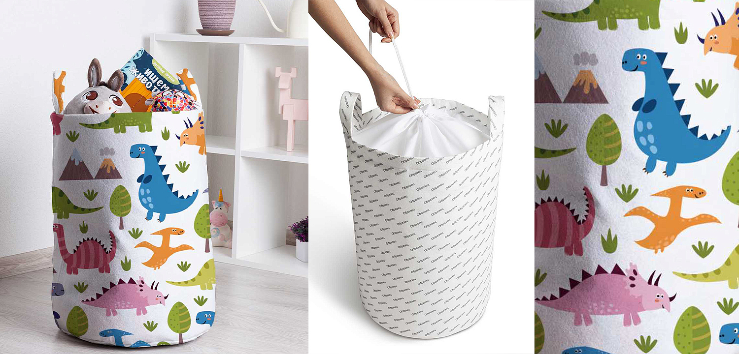 Корзина Colored Dinosaurs Basket Корзина Colored Dinosaurs Basket - Loft-Concept в Перми