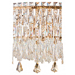 Люстра круглая с хрустальными подвесками на золотистом каркасе Roul Crystal Light варинант исполнения - 10 | Loft Concept в Перми