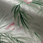 Обои ручная роспись Silk Tree Colourway SC-92 on Crackled Silver on Shell Pink metallic silk варинант исполнения - 1 | Loft Concept в Перми