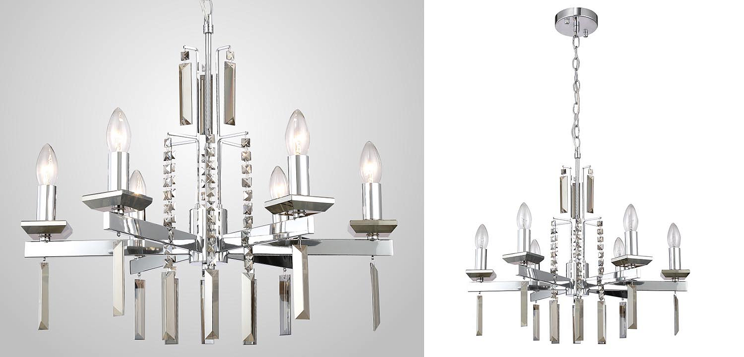 Люстра Vivien Crystal Chrome Chandelier 6 Люстра Vivien Crystal Chrome Chandelier 6 - Loft-Concept в Перми