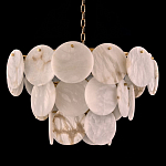 Люстра трехъярусная с подвесками из округлых элементов Cryptocrystalline Stone варинант исполнения - 1 | Loft Concept в Перми