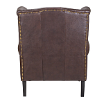 Кресло из натуральной кожи на 4-х деревянных ножках из массива бука Thomas Armchair brown варинант исполнения - 3 | Loft Concept в Перми