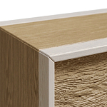 Тумба 2 ящика с подсветкой на рельефном фасаде Warm Industrial варинант исполнения - 9 | Loft Concept в Перми