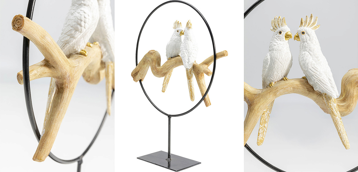 Статуэтка White Parrots in a ring Статуэтка White Parrots in a ring - Loft-Concept в Перми