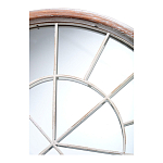 Зеркало-окно настенное в венецианском стиле с деревянной рамой бежевого цвета Venetian Smooth варинант исполнения - 2 | Loft Concept в Перми