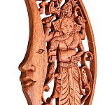 Панно из дерева Ганеша и месяц Panel With Animals варинант исполнения - 3 | Loft Concept в Перми