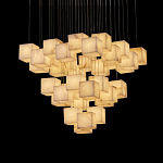 Люстра подвесная с квадратными плафонами из натурального камня Glowing Spheres варинант исполнения - 6 | Loft Concept в Перми